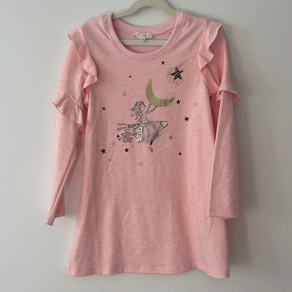 Truly Me pink sweater dress - size 7